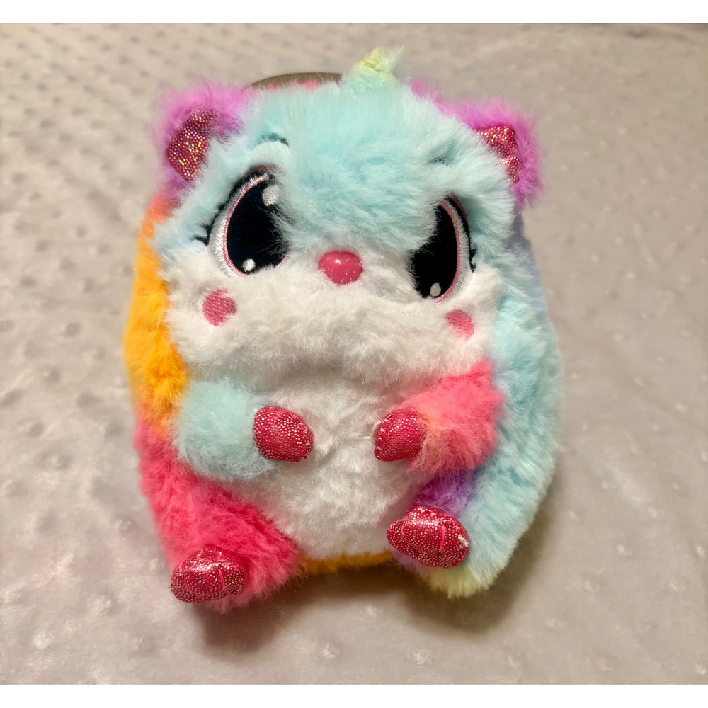 BMI Merchandise Rainbow Plush Stuffed Animal Glitter Accents Multi-Color 5 Inch